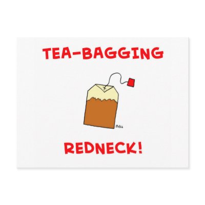 tea-bagging redneck postcard by rexfmay