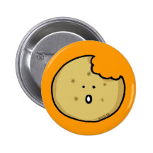 Tea biscuit pinback button