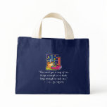 Tea & Books w Quote dark tiny tote - 3 colours Bags