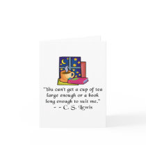 Tea & Books w Quote Notecard