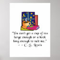 Tea & Books w Quote Posters posters