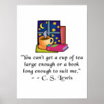 Tea & Books w Quote Posters posters
