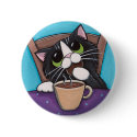 Tea Break - Cat Button