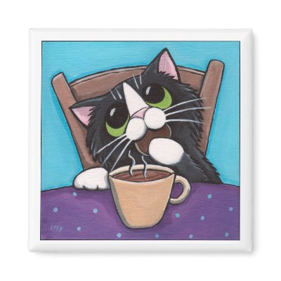 Tea Break Magnet by LisaMarieArt