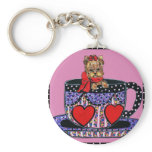 Tea Cup Yorkie Key Chain keychains