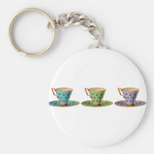 Tea for Three Key Chain