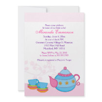 Tea For Two Tea Party Bridal Shower 5x7 Personalized Invite