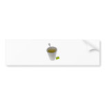 Tea in a disposable cup bumper stickers