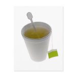 Tea in a disposable cup postcards