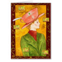Tea Lady in Green cards