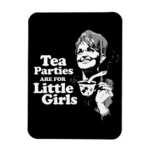 Tea Parties are for Little Girls- Faded.png Rectangular Magnet