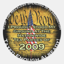 Tea party 2009 stickers