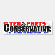 Tea Party Conservative Bumper Stickers