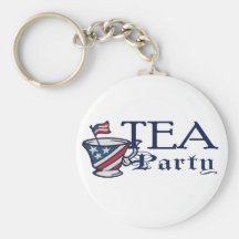 Tea Party Flag Key Chains