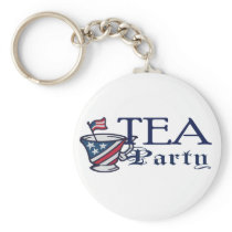 Tea Party Flag Key Chains