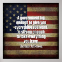 Tea Party - Jefferson: Beware of Big Government posters