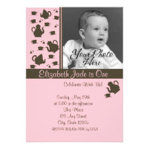 Tea Party/ Photo Personalized Announcements