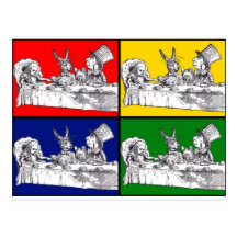 Tea Party Pop Art Postcards