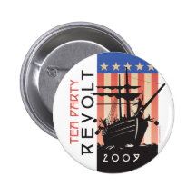 Tea Party Revolt 2009 Pinback Button
