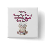 Tea Party Square button