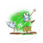 Tea Party Round Stickers