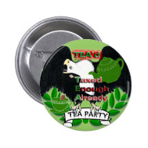 TEA Party Supplies Pinback Buttons