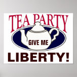 Tea Party Tax Day protest poster - Liberty posters
