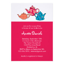 Tea Pot Bridal Shower Invitation