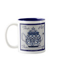 TEA POT Tea Cup Cross Stitch Style Design mugs