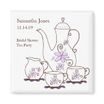 Tea Set Bridal Shower Favour Magnets