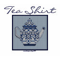 TEA SHIRT Cross Stitch Style Design