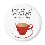 Tea Solves Everything magnets