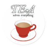 Tea Solves Everything stickers