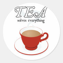 Tea Solves Everything Sticker