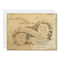 Tea Stained Vintage Wedding 1 - Invitation Invite