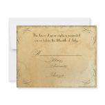 Tea Stained Vintage Wedding 1 - RSVP Response Card invitations