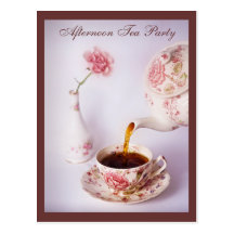 Tea Time, Afternoon Tea Party Post Card