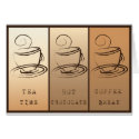 Tea Time, Hot Chocolate, Coffee Break cards