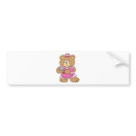 tea time teddy bear design bumper stickers