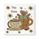 Tea Time Teddy Bear Magnet
