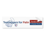 Teabaggers for Palin bumper stickers
