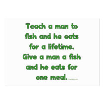 Teach A Man To Fish Business Card