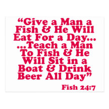 Teach a Man To Fish Postcard