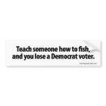 Teach someone how to fish bumper stickers