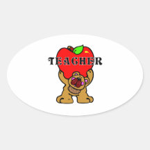 Teacher Apple Bear Stickers
