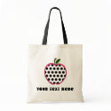 Teacher Bag - Polka Dot Apple