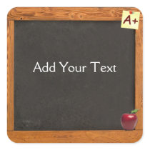 Teacher Chalkboard Square Stickers