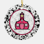 Teacher Christmas Ornament - Black Paint Splatter