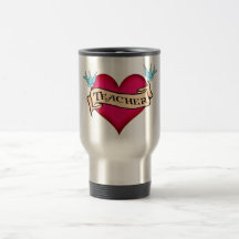 Teacher - Custom Heart Tattoo T-shirts & Gifts Mug