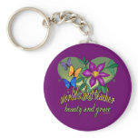 Teacher Floral Print Keychain